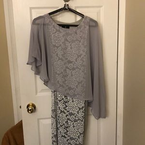 Silver/Grey elegant evening dress